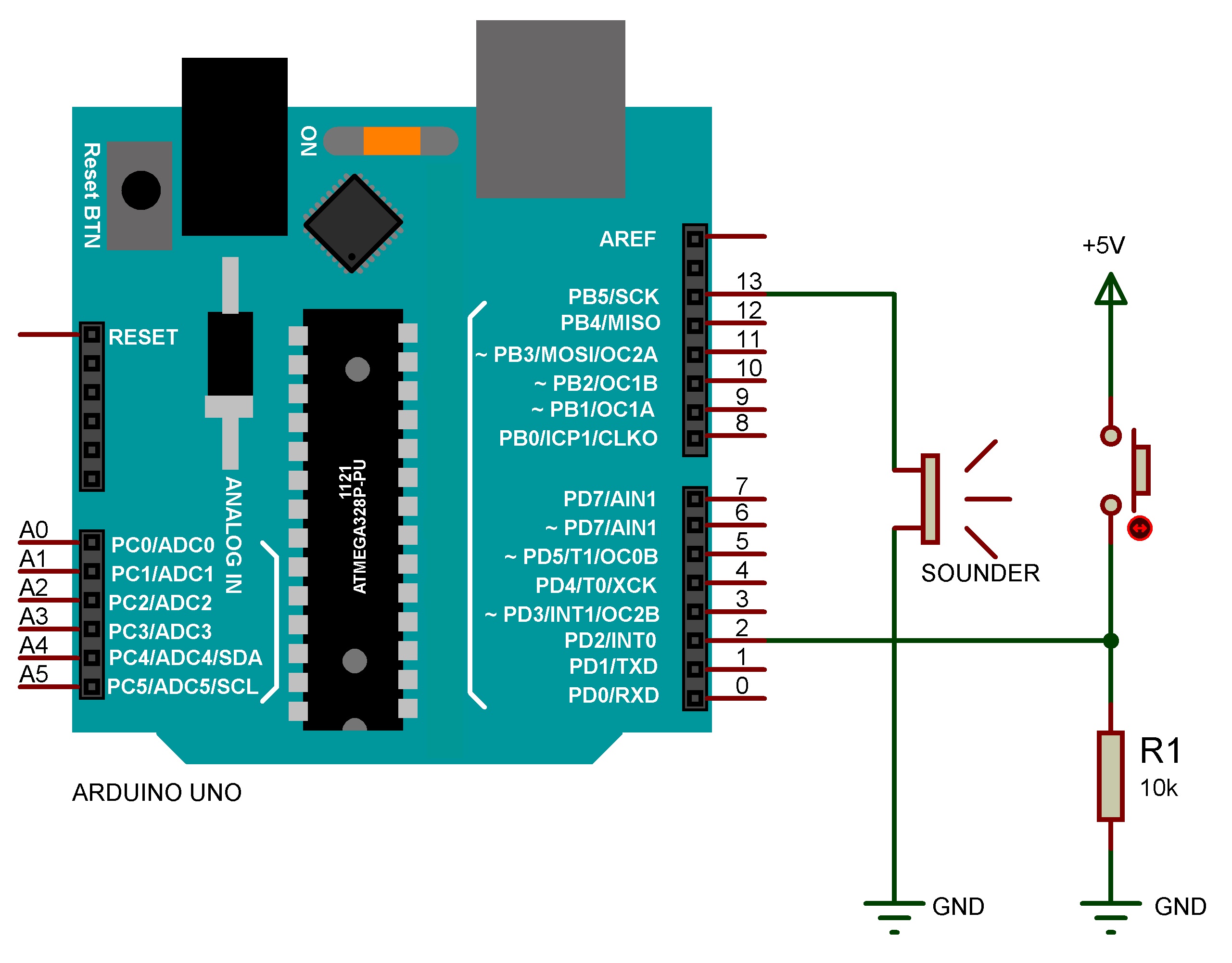 Arduino Uno ile Buton Buzzer Uygulaması