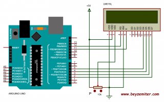 Arduino Uno ile HD44780 Uyumlu 2X16 LCD Uygulaması-2 (Ekran Kapama/Açma)