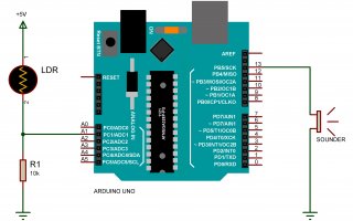 Arduino Uno ile LDR'li Buzzer Kontrolü Uygulaması