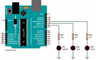 Arduino Uno ile Trafik Işıkları Uygulaması-2