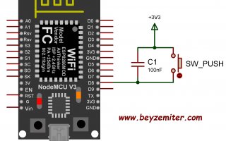 NodeMCU V3 ESP8266 ESP-12E ile Buton LED Kontrolü Uygulaması
